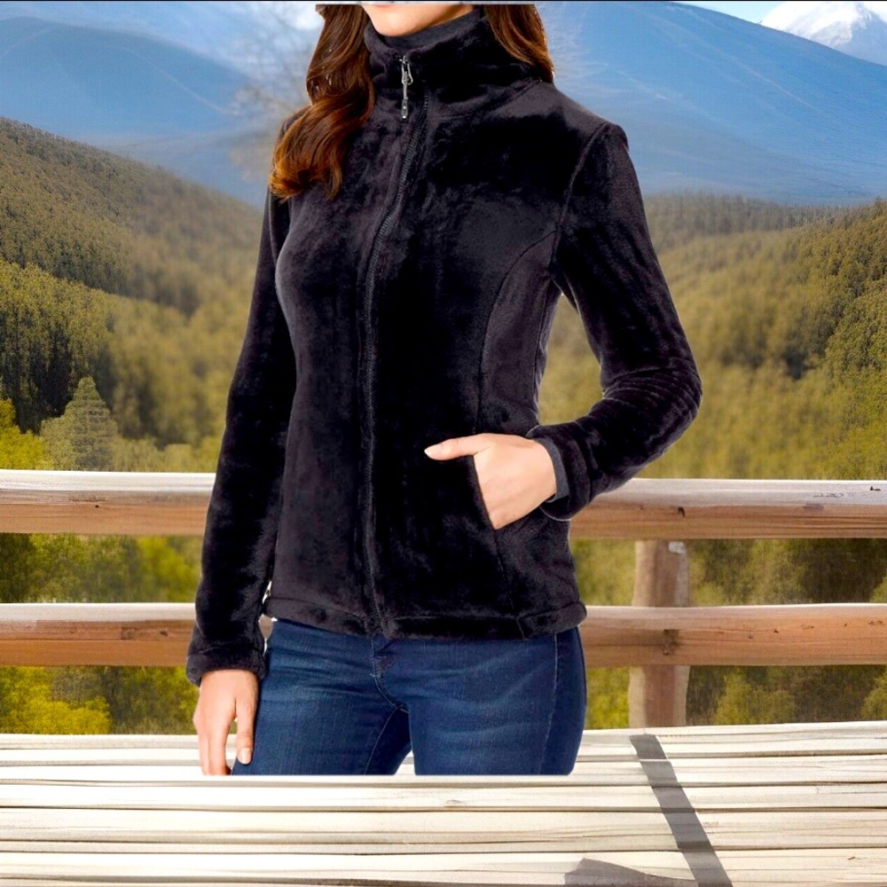 32 Degrees Heat Women Soft & Cozy Plush Fleece Lined & Full Zip Black Jacket NWT